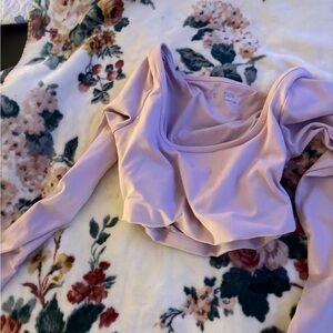 Elegant Lavender Long Sleeve Top